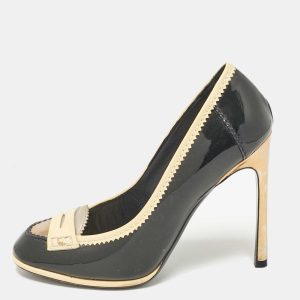Yves Saint Laurent Black/Yellow Patent Leather Loafer Pumps Size 37, Pumps - Luxury Closet catalog