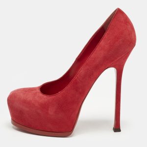 Yves Saint Laurent Red Tribtoo Platform Pumps Size 38.5, Pumps - Luxury Closet catalog