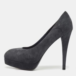 Yves Saint Laurent Navy Blue Suede Tribtoo Pumps Size 36, Pumps - Luxury Closet catalog