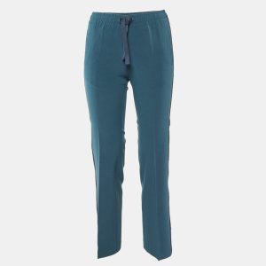 Zadig & Voltaire Teal Blue Crepe Lurex Trim Pomy Trousers S, Clothing - Luxury Closet catalog