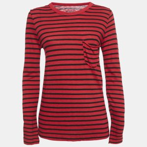 Zadig & Voltaire Red Reja Stripes Cotton Knit Long Sleeve T-Shirt S, Shirts & Tops - Luxury Closet catalog