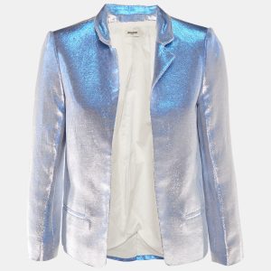 Zadig & Voltaire Silver Lurex Open Front Vollys Jacket S, Coats & Jackets - Luxury Closet catalog
