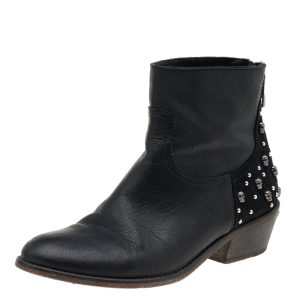 Zadig And Voltaire Black Leather Embellished Ankle Boots Size 36, Boots - Luxury Closet catalog