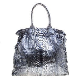 Zagliani Metallic Python Shopper Tote, Tote Handbags - Luxury Closet catalog