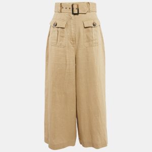 Zimmermann Beige Linen Wide Leg Trousers M, Clothing - Luxury Closet catalog