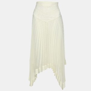 Zimmermann Cream Espionage Sunburst Pleated Lace Skirt L, Skirts - Luxury Closet catalog