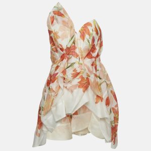 Zimmermann Orange Floral Print Linen Blend Tranquillity Draped Top M, Shirts & Tops - Luxury Closet catalog
