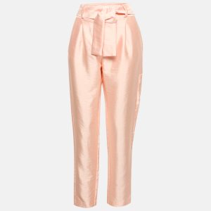 Zimmermann Pink Satin Waist Tie-Up Trousers L, Clothing - Luxury Closet catalog