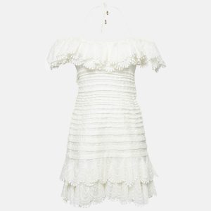 Zimmermann White Linen Blend Super Eight Off-The-Shoulder Mini Dress M, Dresses - Luxury Closet catalog
