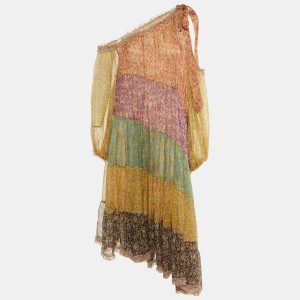 Zimmermann Multicolor Floral Print Silk Paneled Carnaby Midi Dress L, Dresses - Luxury Closet catalog