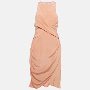 Zimmermann Pink Silk Drape Detail Midi Dress M, Dresses - Luxury Closet catalog