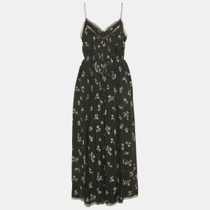 Zimmermann Black Floral Print Silk Lace Trim Jumpsuit M, Suits - Luxury Closet catalog