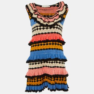 Zimmermann Multicolor Crochet Knit Tiered Dress L, Dresses - Luxury Closet catalog