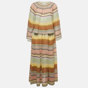 Zimmermann Multicolor Striped Circle Knit Skirt & Top Set L, Suits - Luxury Closet catalog