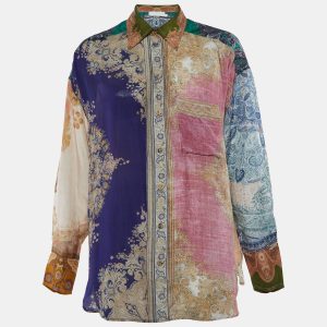 Zimmermann Multicolor Printed Silk Button Front Shirt S, Shirts & Tops - Luxury Closet catalog