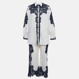 Zimmermann Beige Crocheted Lace and Linen Shirt & Pants Set M, Suits - Luxury Closet catalog