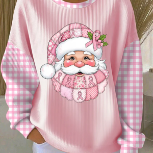 Casual Crew Neck Text Letters Sweatshirt, Sweaters, color:Pink|size:3XL, catalog Noracora shop