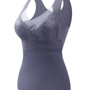 Casual Plain Tank Top, Lingeries, color:Gray Purple|size:4XL, catalog Noracora shop