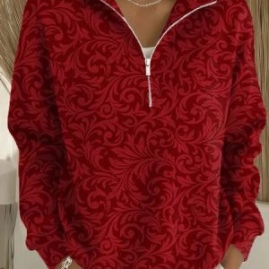 Women Christmas Long Sleeve Comfy Casual Sweater, Hoodies & Sweatshirts, color:Wine Red|size:4XL, catalog Noracora shop