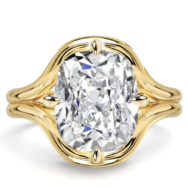 classic engagement rings - Italo Elongated Split Shank 5 CT. Cushion Cut Engagement Ring, Italo jewelry - Online Catalog