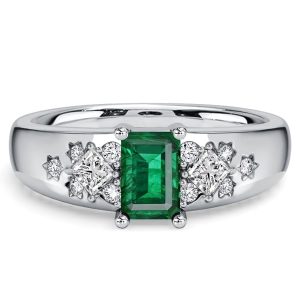 classic engagement rings - Italo Waterfall Emerald Cut Emerald Rings For Women, Italo jewelry - Online Catalog