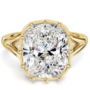 classic engagement rings - Italo Multi Prong Split Shank Elongated 5.5 Carat Cushion Cut Engagement Ring, Italo jewelry - Online Catalog