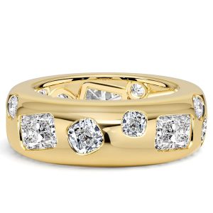 eternity band - Italo Flush Setting Cushion & Radiant Cut Eternity Band For Women, Italo jewelry - Online Catalog