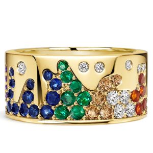 eternity band - Italo Multi Color Round Cut Eternity Band For Women Rainbow Sapphire Rings, Italo jewelry - Online Catalog