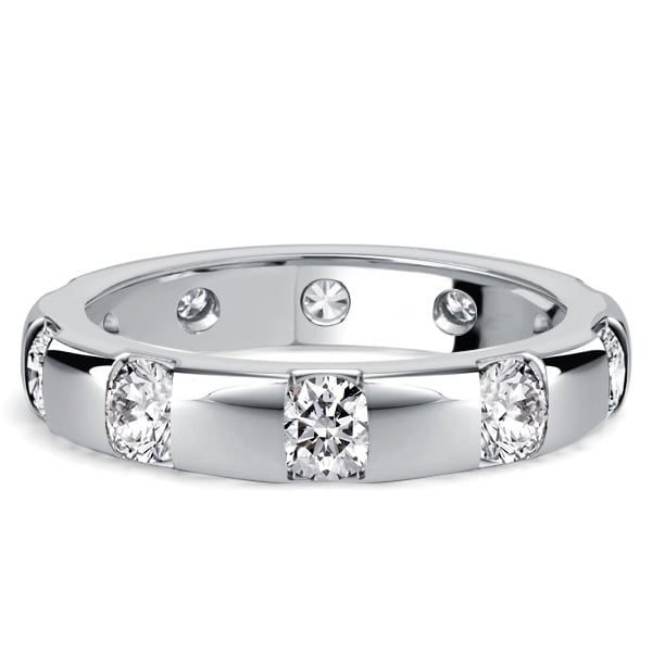 eternity band - Italo Tension Round Cut Chunky Eternity Wedding Band For Women, Italo jewelry - Online Catalog
