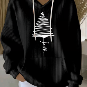 Vintage Hooded Christmas Hoodie, Hoodies & Sweatshirts, color:Black|size:5XL, catalog Noracora shop
