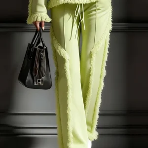 Casual Plain Straight Pants Sweatpants & Joggers, Pants, color:Green|size:XXL, Stylewe