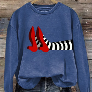 Women's Crew Neck Halloween Printing Vintage Spring/Fall Long Sleeve Sweatshirt, JustFashionNow Sweatshirts & Hoodies, color:Blue|size:XXL,