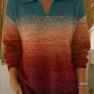 Women Abstract Long Sleeve Comfy Casual Printing Sweater, Sweaters, color:As Picture|size:4XL, catalog Noracora shop