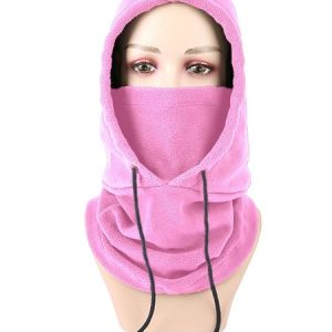 Winter Outdoor Cycling Hat Skiing Windproof Cold-proof Warm Plus Velvet Thick Neck Protection Polar Fleece Mask, Hats, color:Deep Pink|size:One-size, catalog Noracora shop