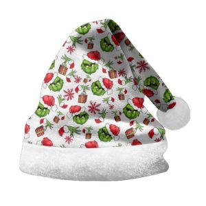 Christmas Decorations Thickened Brimmed Colorful Christmas Hat Adult Party Outfit Double-Sided Fleece., Hats, color:Color18|size:One-size, catalog Noracora shop