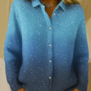 Women Ombre Long Sleeve Comfy Vintage Printing Cardigan, Cardigans, color:Blue|size:4XL, catalog Noracora shop