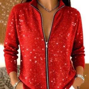 Women Wool/Knitting Plain Long Sleeve Comfy Casual Cardigan, Cardigans, color:Red|size:4XL, catalog Noracora shop