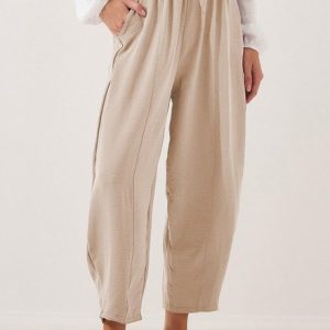Women Plain Ankle Pants Pants Casual Spring/Fall Trousers, Pants, color:Apricot|size:3XL, catalog Noracora shop