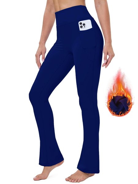 Women Plain Long Pants Casual Winter Trousers, JustFashionNow Pants, color:Purplish Blue|size:XXL