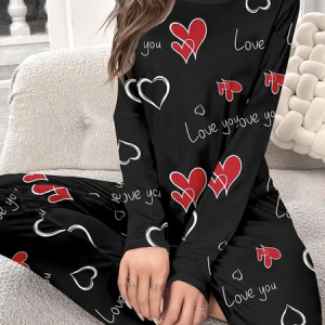 Women Geometric Two-Piece Set Daily Long Sleeve Casual Spring/Fall Top With Pants Matching Set, Sets, color:Color2|size:5XL, catalog Noracora shop