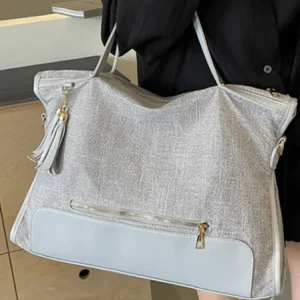 Casual Tote Bag, Totes, color:Off White|size:One-size, Stylewe