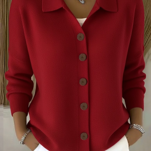 Women Plain Long Sleeve Comfy Vintage Printing Cardigan, Cardigans, color:Red|size:5XL, catalog Noracora shop