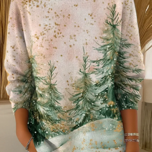 Women Christmas Long Sleeve Comfy Casual Printing Sweater, Sweaters, color:As Picture|size:5XL, catalog Noracora shop