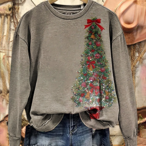 Casual Crew Neck Christmas Sweatshirt Printing, Hoodies & Sweatshirts, color:Gray-brown|size:XXL, catalog Noracora shop