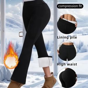 Women Plain Long Elastic Waist Pants Casual Spring/Fall Trousers, Leggings, color:Black|size:XL, catalog Noracora shop