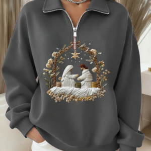 Vintage Christmas Sweatshirt, Hoodies & Sweatshirts, color:Deep Gray|size:3XL, catalog Noracora shop
