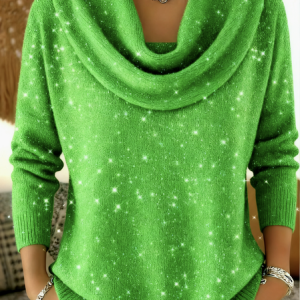 Women Cotton Plain Long Sleeve Comfy Casual Sweater, Sweaters, color:Lightgreen|size:4XL, catalog Noracora shop