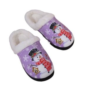 Christmas Cotton All Season House Slippers, Slippers, color:Purple|size:44, catalog Noracora shop