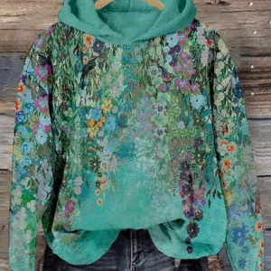 Casual Hoodie Floral Hoodie Printing, Hoodies & Sweatshirts, color:Green|size:5XL, catalog Noracora shop