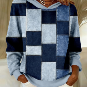 Casual Hoodie Abstract Plaid Hoodie Printing, Hoodies & Sweatshirts, color:Blue|size:5XL, catalog Noracora shop